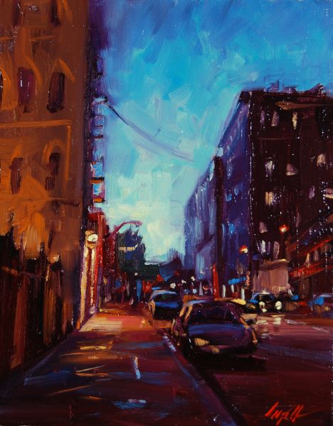 SF Night, 14"x11", Oil on Canvas Panel (2011)