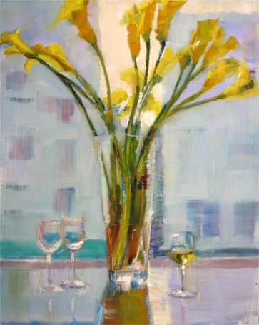 Glass of Chardonnay, 20"x16", Oil on Canvas (2005)